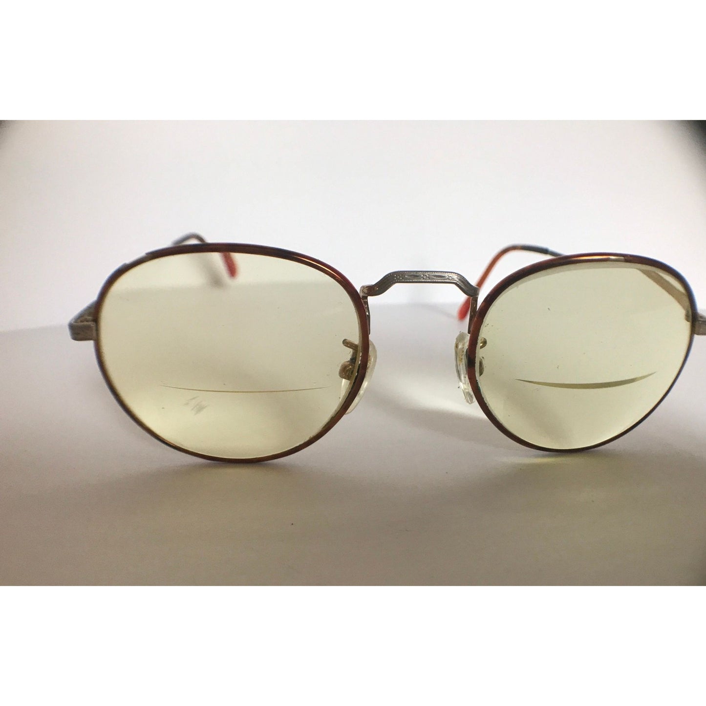 Vtg Round POLO Eyeglasses Bronze Shade Metal POLO CLASSIC Bridge 49 19