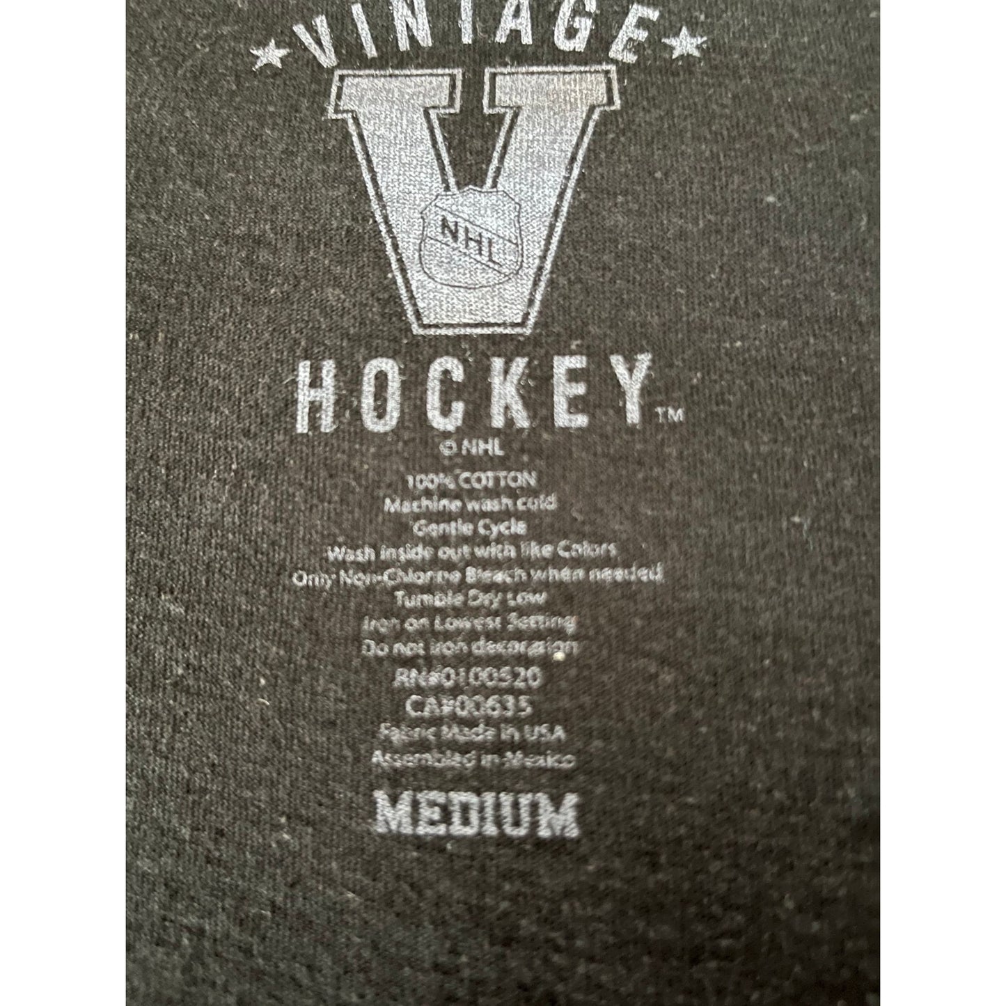 Vtg Women's Detroit Red Wings Hockey Black T-Shirt 1931 National Anthem Presents Vintage NHL Hockey M