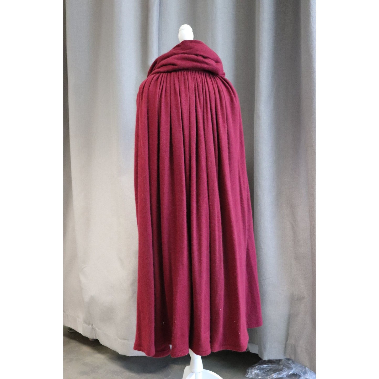 Vtg Deep Red Wool 1960s Valentino Boutique Set Includes Dress, Cape, And Turban Authentic Vintage Valentino Made In France