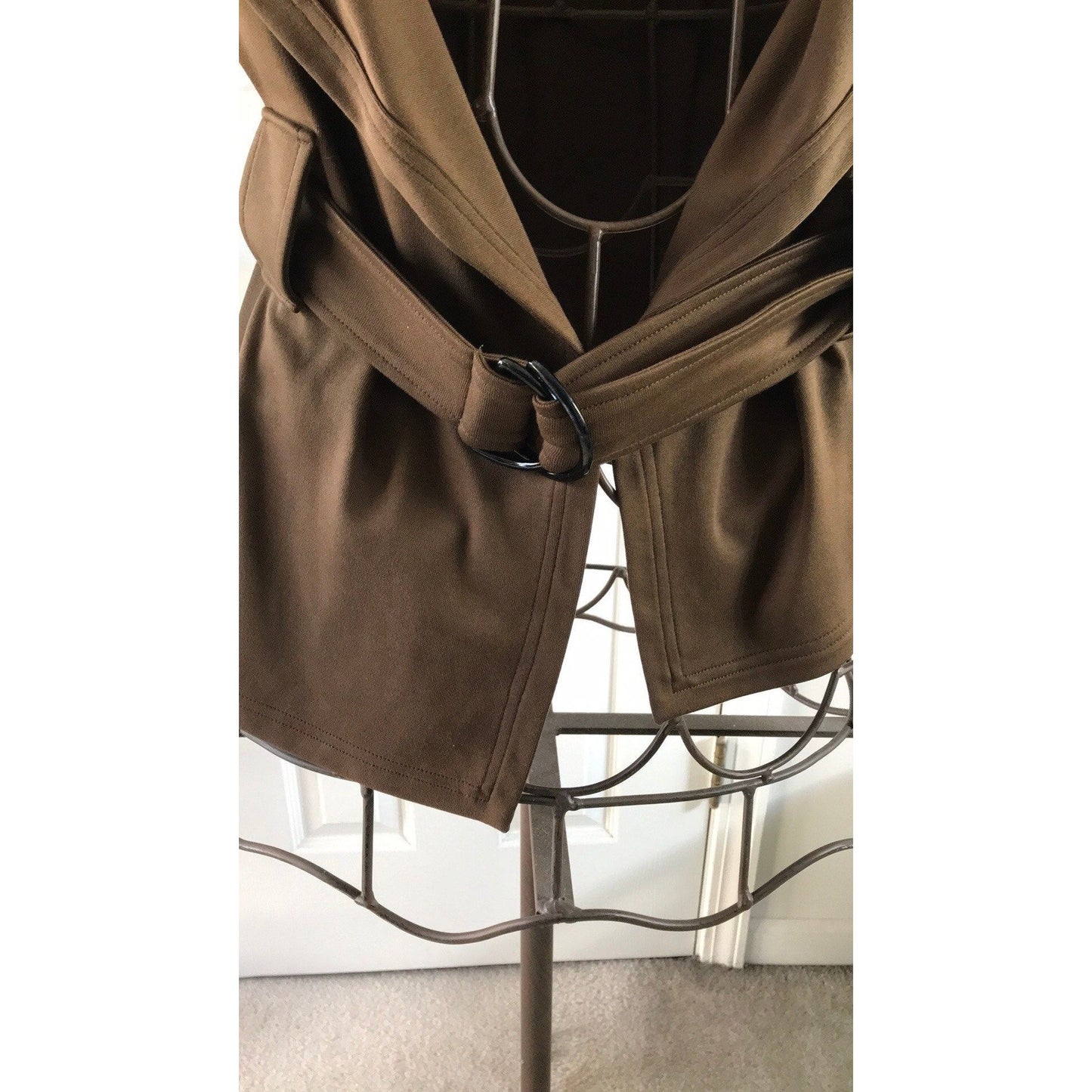 Vintage Peruvian Connection Brown Jacket With Belt Made In Peru 100% Pima Cotton Size M