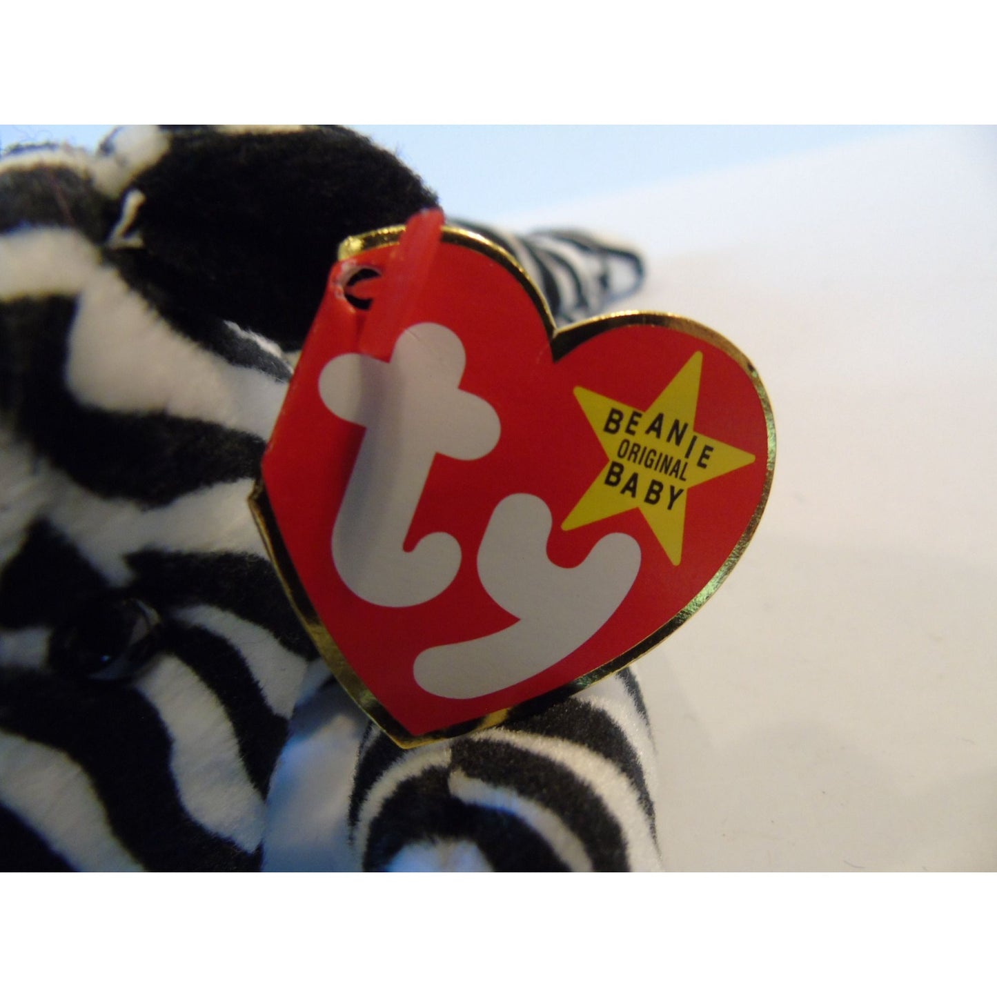 Ty Beanie Babies Ziggy The Zebra Birth Date 12-24-95 Style 4063