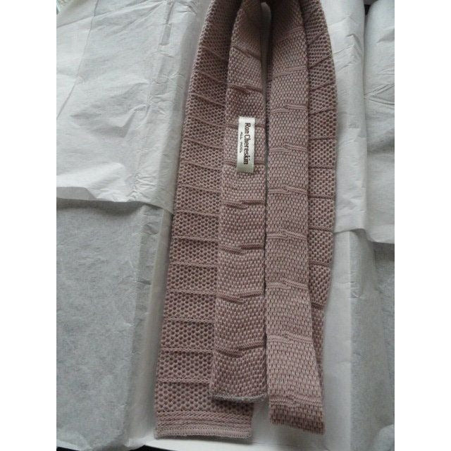 Vintage Men’s Ron Chereskin Square Tie Pale Rose Gray All Wool Great Pattern