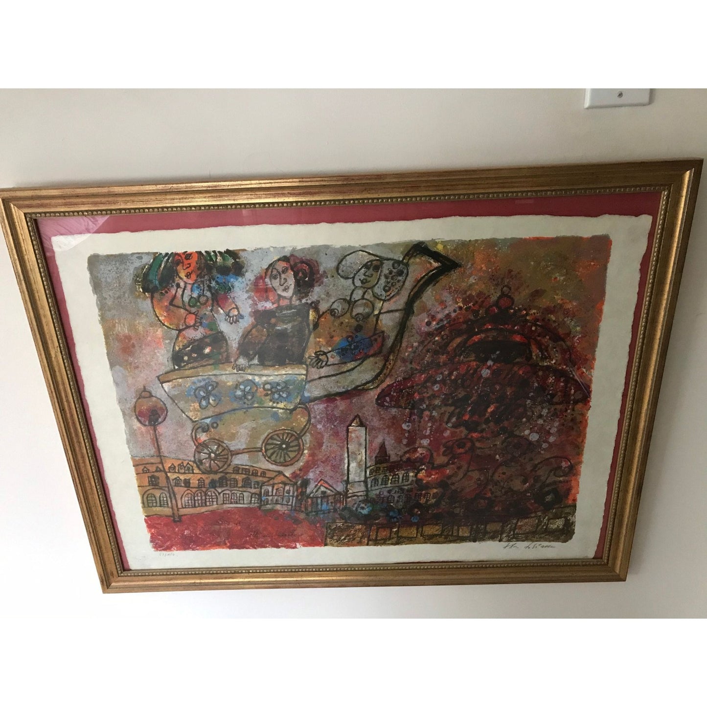 THEO TOBIASSE Color Lithograph Signed 51/150 Paris est Un Ville Sans Memoirs Local Pick Up Available