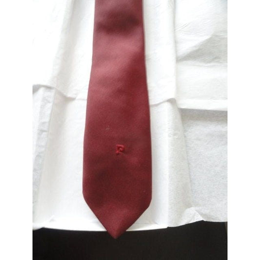 Vintage Men’s Pierre Cardin Tie With Logo Burgundy Paris New York Signature "P"