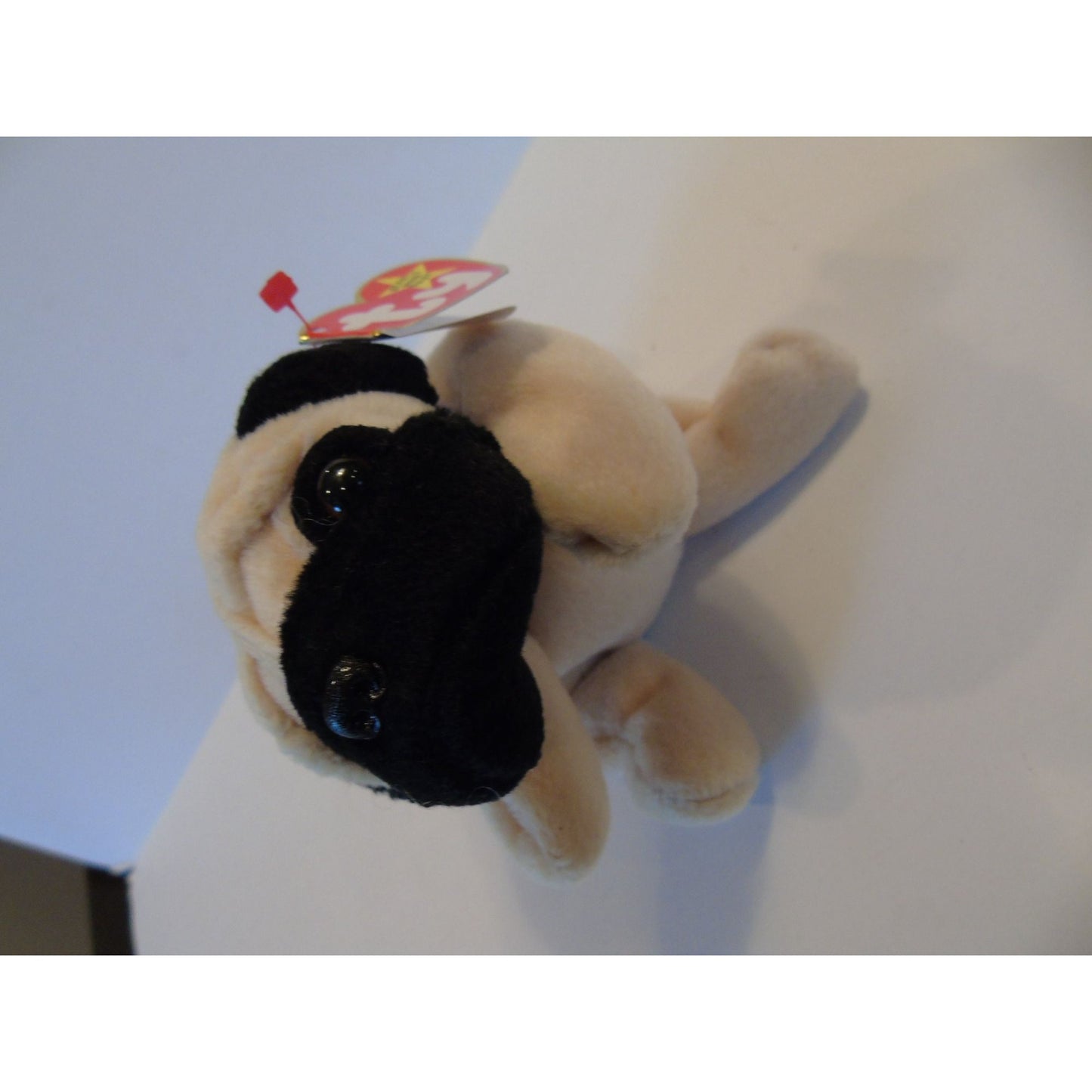 Ty Beanie Babies Pugsly The Dog Birth Date 5-2-96 Style Number 4106