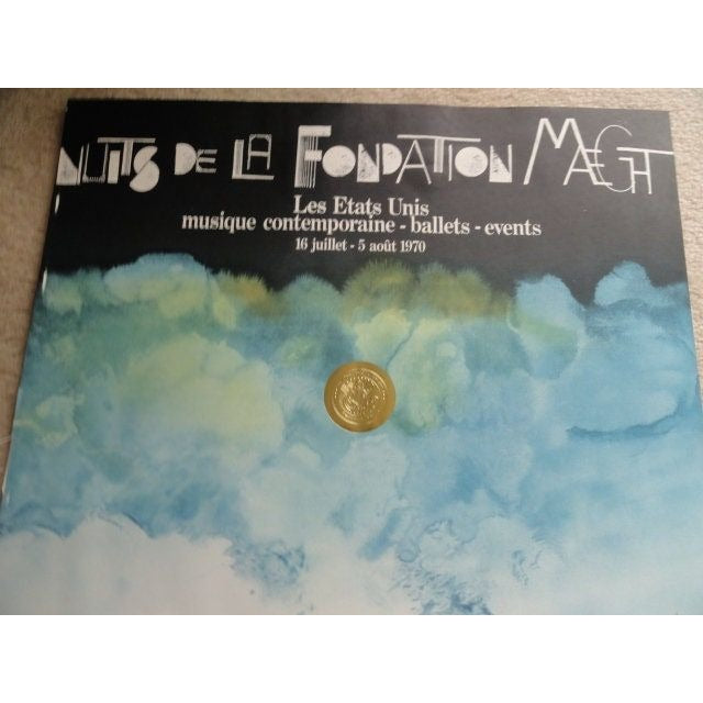 Vintage Poster Saul Steinberg 1970 "Nuits de la Fondation Maeght" Poster Designed by Saul Steinberg