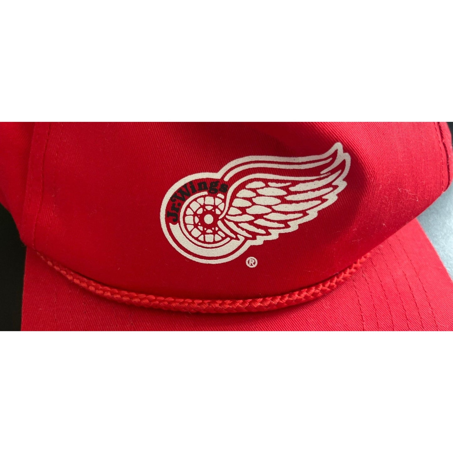 Vintage 1990's Detroit Junior Red Wings Red Cap Hat Hockey Embroidered Cap Adjustable NHL NWOT