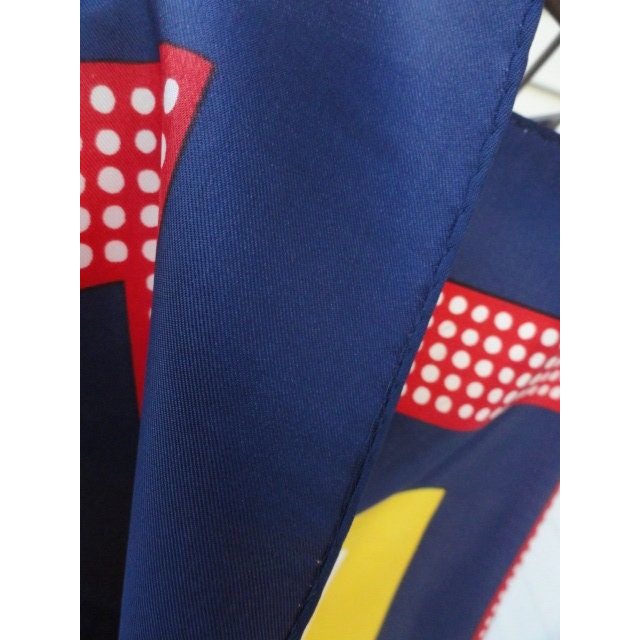 Vintage 1970’s Paoli EURO FASHION Red Blue Yellow Dotted Scarf 100% Acetate NWOT