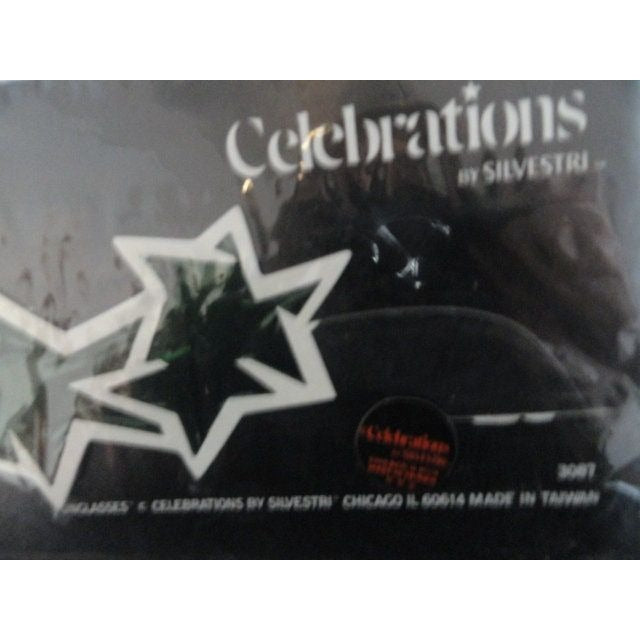 Vtg Moon & Stars FUNGLASSES By SILVESTRI Celebrations 15 x 5 Halloween NIB Costume Glasses