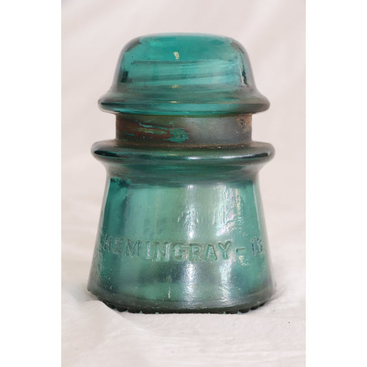 Antique Turquoise Insulator Hemingray No 40 Patented May 2, 1893 RDB Rounded Drip Base