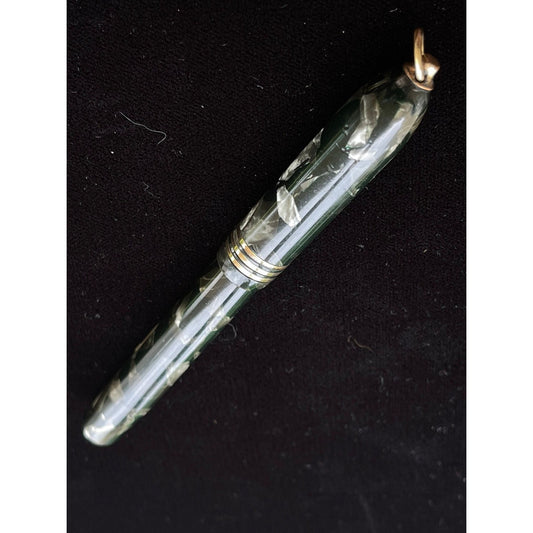 Antique Whitney Fountain Pen Cleveland Ohio Black Gray Ribbon Pen Whitney Safety Pen Co.