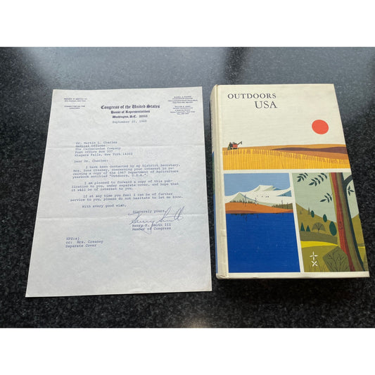 Vtg Henry  P. Smith III Typed Letter Signed 09/20/1968 & Outdoors USA; The Yearbook of Agriculture 1967