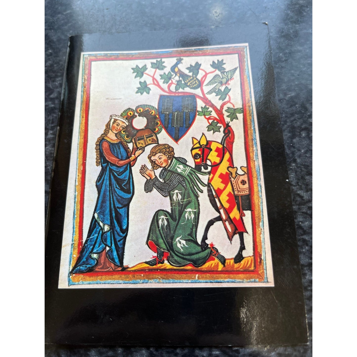 Vtg Print Franco Marie Ricci FMR Magazine Italy Miniature Codex Manesse fol.