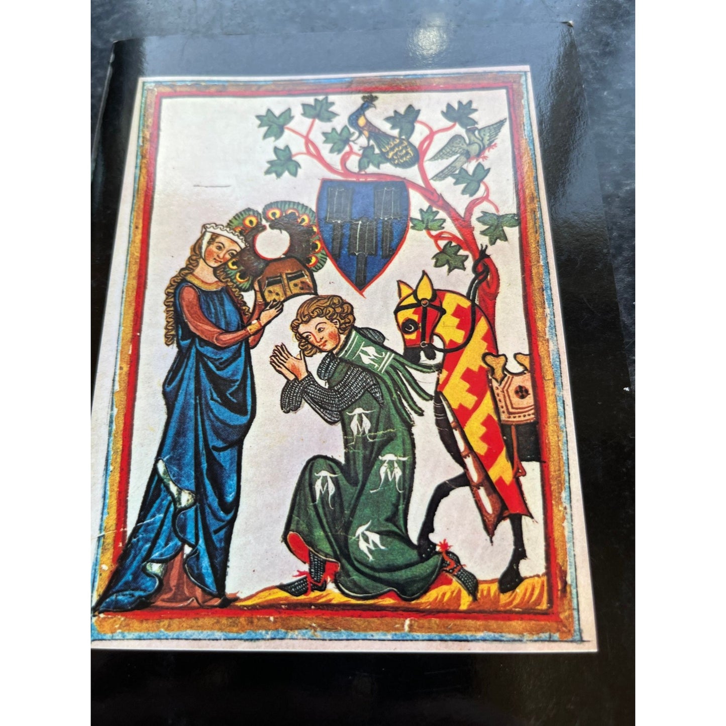 Vtg Print Franco Marie Ricci FMR Magazine Italy Miniature Codex Manesse fol.